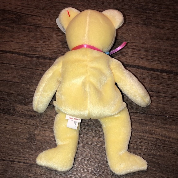 Ty Beanie Baby Babies - Eggs 2005 the Yellow Easter Bear- Retired Plush Teddy - Picture 3 of 5